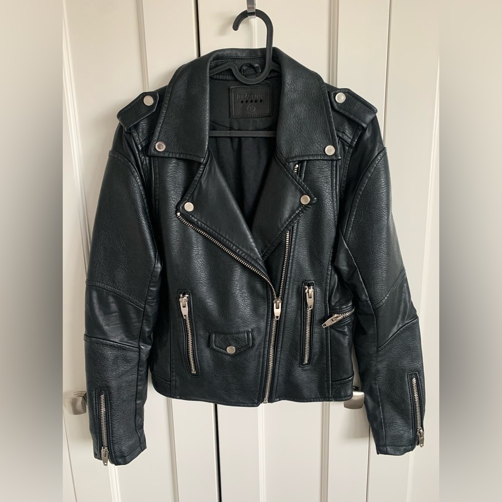 Blank NYC Black Faux Leather Moto Jacket